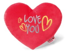 Nici 40196 Herz - Kissen Mit Aufgestickter Botschaft "Love You" 25cm Plüsch