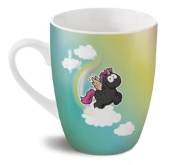 Nici 47387 Porzellantasse 310ml Einhorn Rainbow Yin & Yang Auf Wolken -Nici 47387 02 ZA Frei 2048x1992