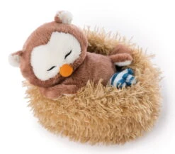 Nici 11 Nici 47876 Eule Oscar 12cm Schlafend Im Vogel-Nest Plüsch Kuscheltier Owlsons