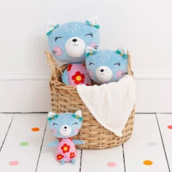 Nici 90428 Lemon Ribbon Katze 45cm Plüsch Kuscheltier Schlenker -Nici 90426 1pt